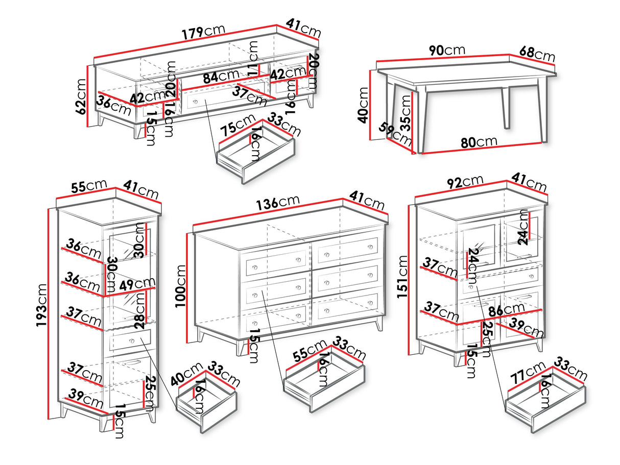 Nappali szett WINDSOR I Kasmír, -világítás: Nem