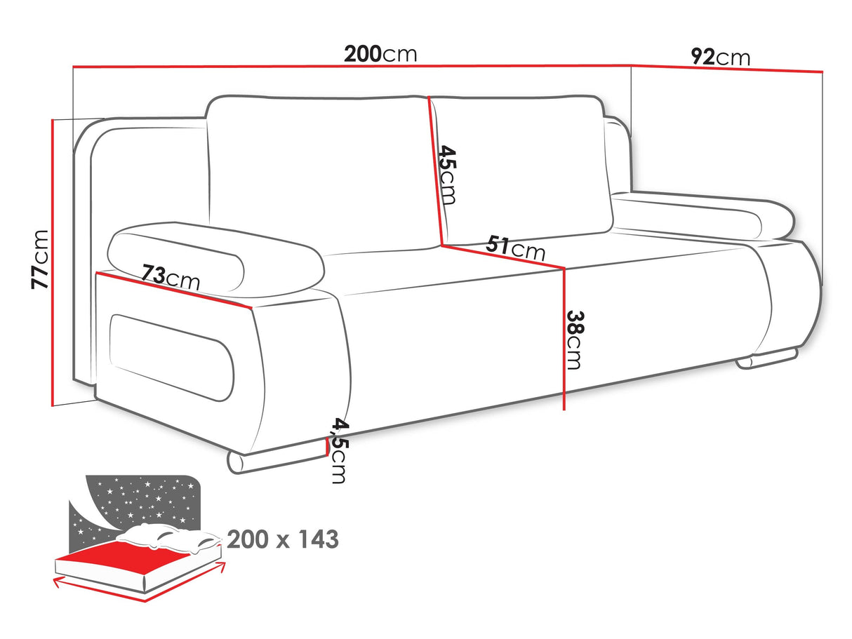 Kanapéágy Emma (Ernas), Szín: Nazar 225.02