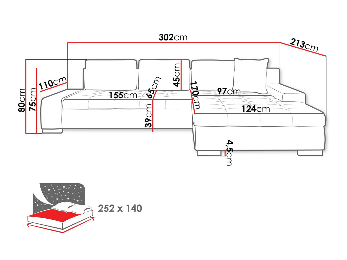Sarokkanapé Orkan (Herkules), Szín: Kronos 022 + Senegal 818 4356685