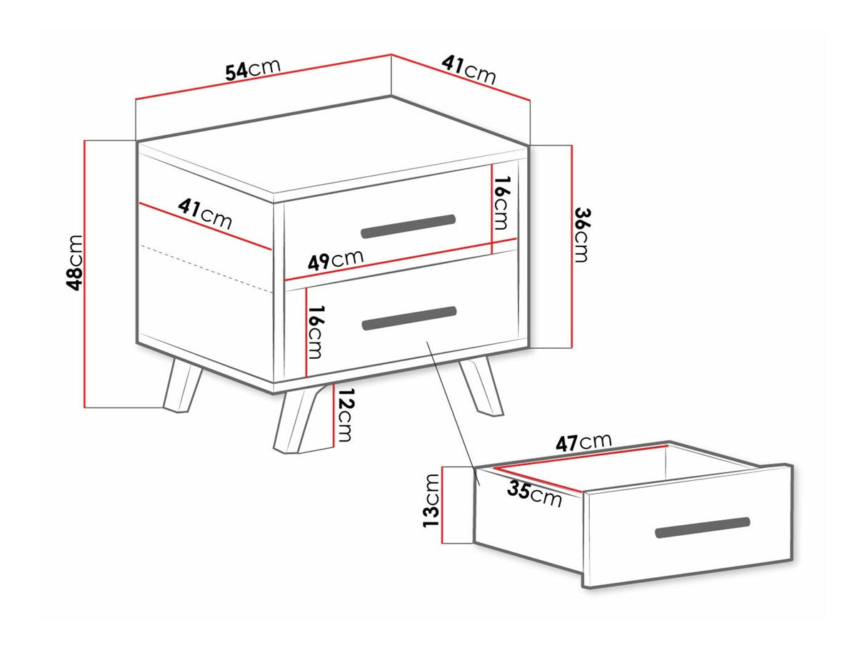 Éjjeliszekrény BALI, Szín: Sonoma tölgy 4362348