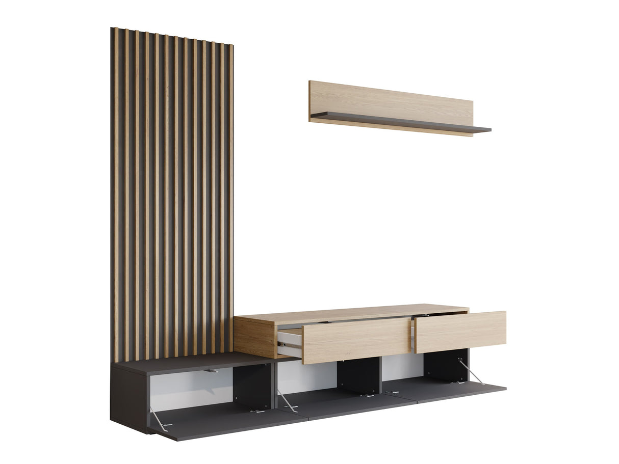 Nappali szett NAREZI I, Szín: Grafit + Tölgy