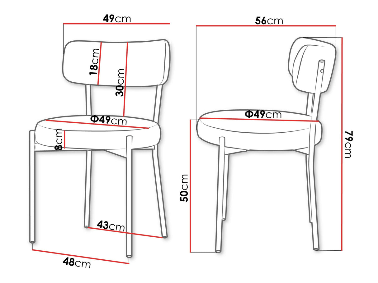 Szék MUZ/DC/1176/GL -AT02 5903211416170 (Krém) 4372043