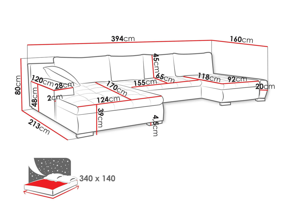 Sarokkanapé Caro (Caro Premium), Szín: Venus Velvet 2932 + Miu 2059 4372403