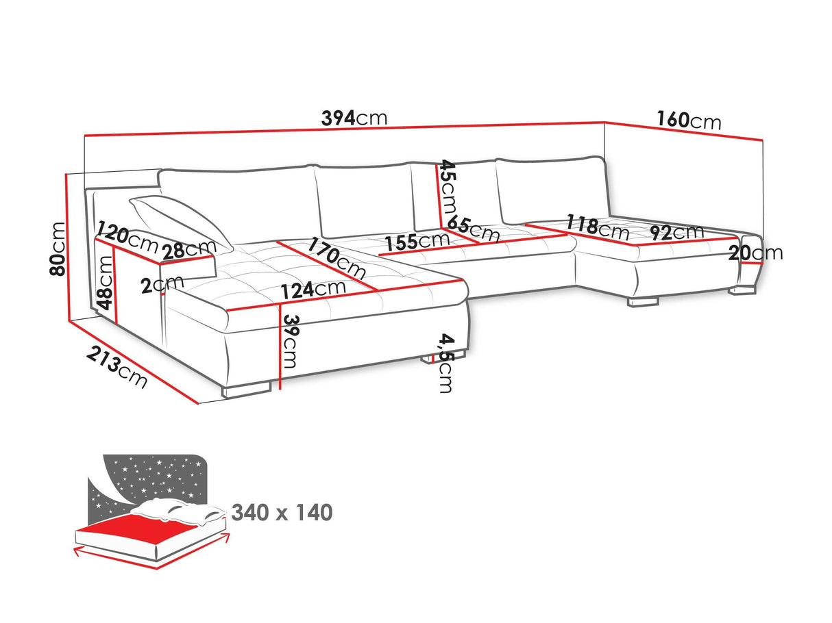 Sarokkanapé Caro (Caro), Szín: Wave 05 4372522