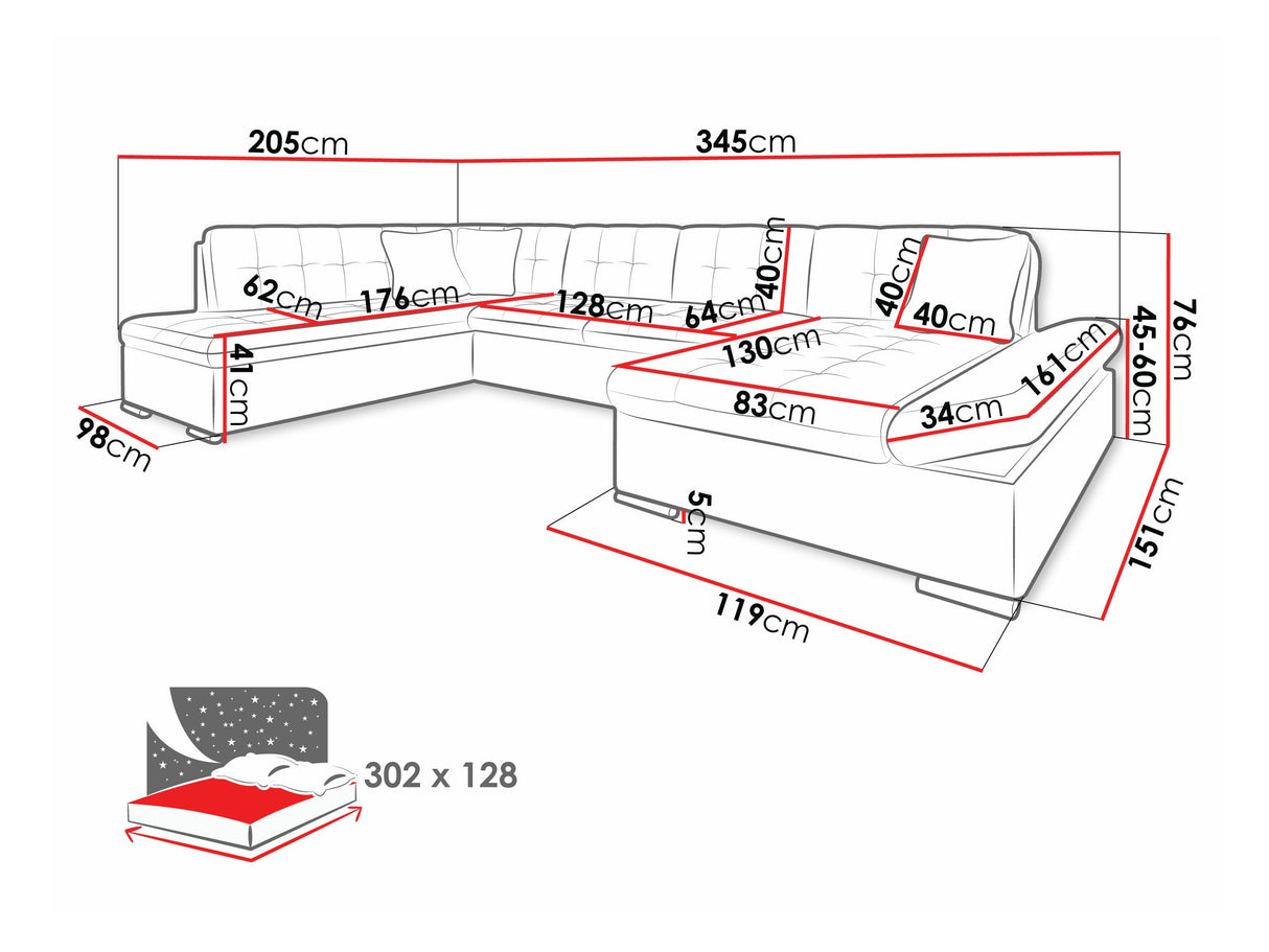 Sarokkanapé Bergen (Genero), Szín: Flow 22, Változatok: Bal 4373420