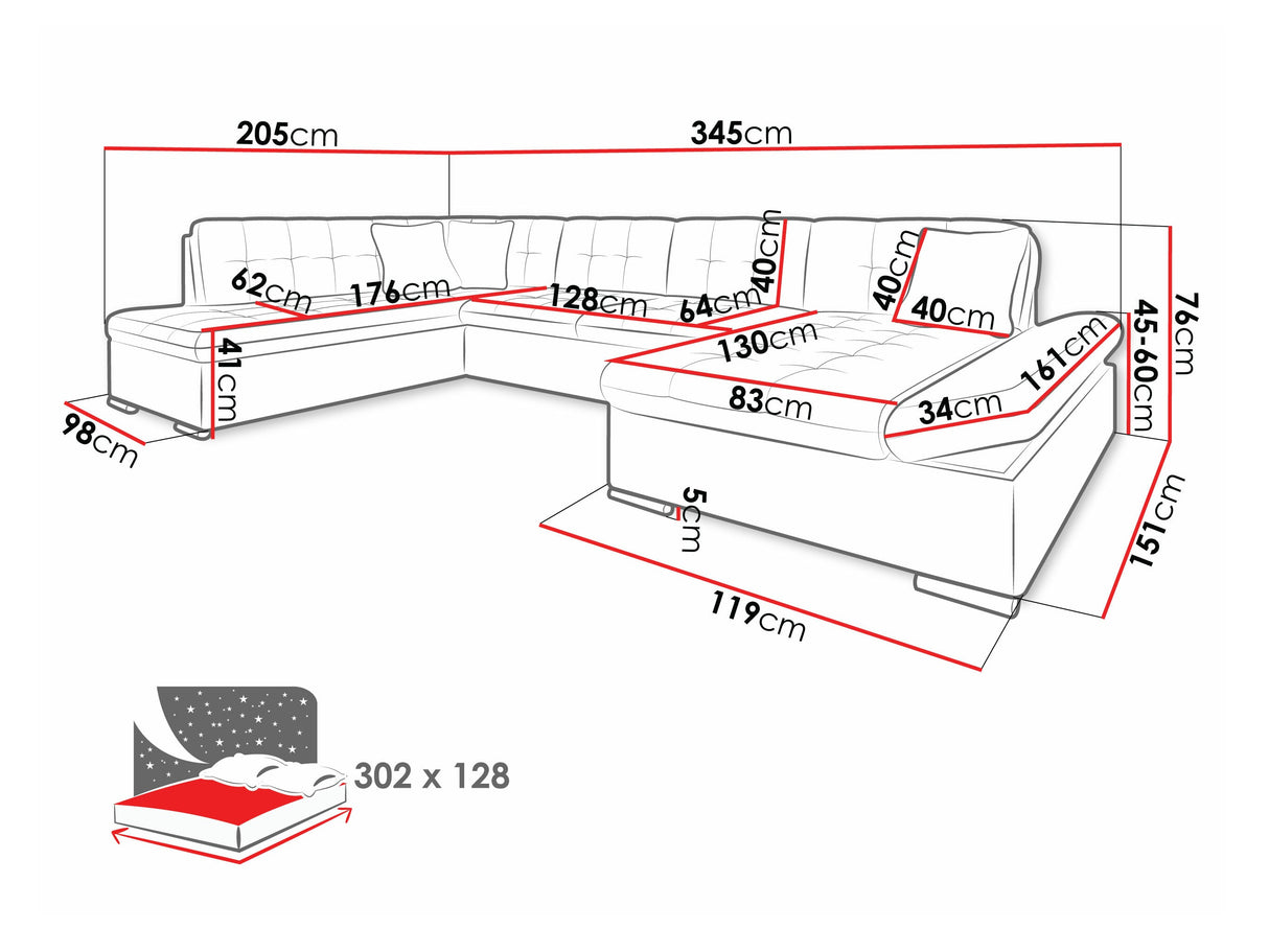 Sarokkanapé Bergen (Genero), Szín: Clara 215.03, Változatok: Jobb 4373451