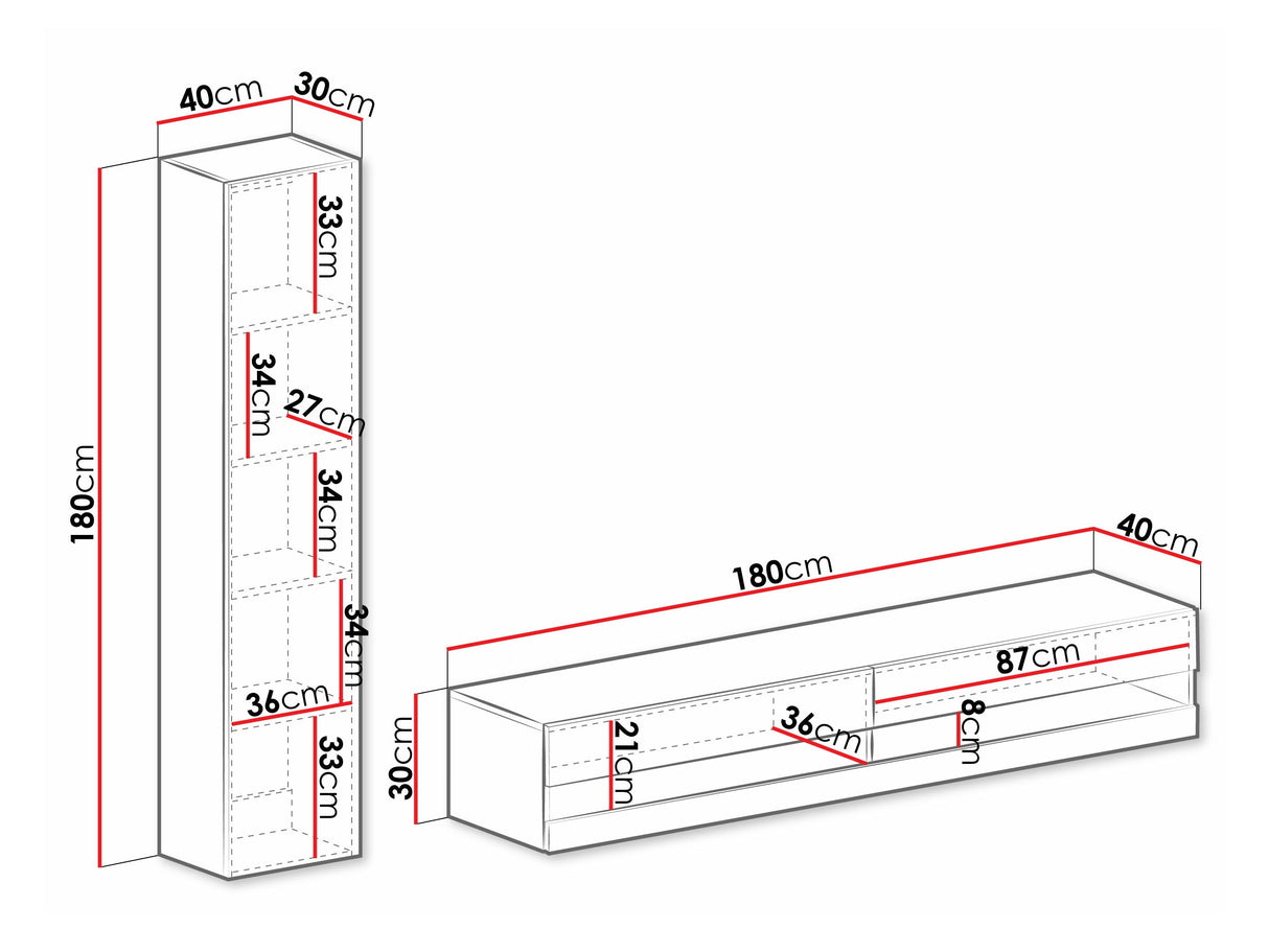 Nappali szett Vigo New IX, -világítás: Nem, Szín: + Fényes 4374479