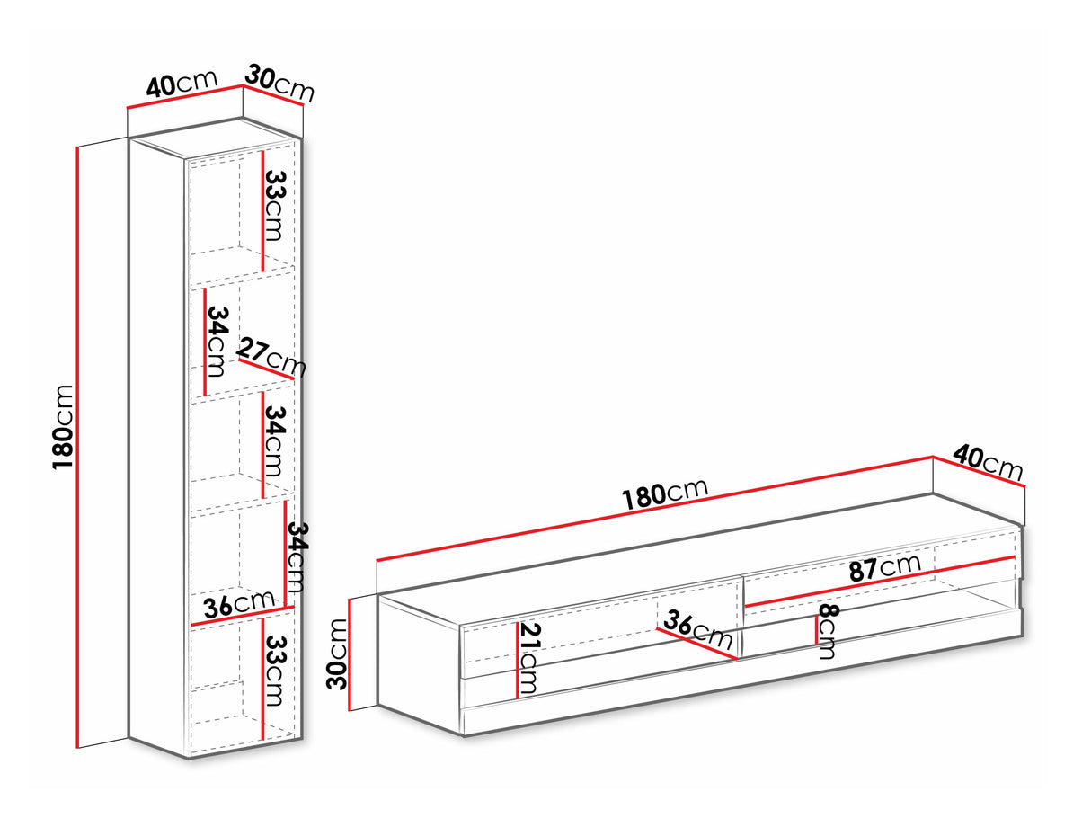 Nappali szett Vigo New IX, -világítás: Fehér, Szín: + Fényes 4374490