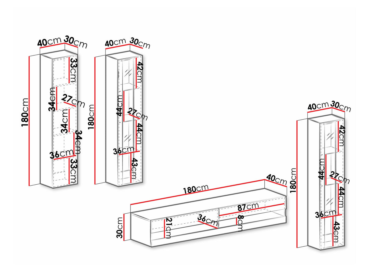 Nappali szett Vigo New VI, -világítás: Kék, Szín: + Fényes 4374512