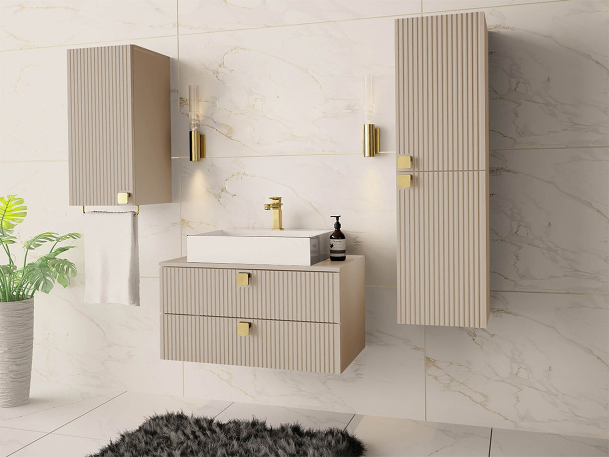 Fürdőszobai garnitúra GARIANO I, Szín: Világosbarna, Mosdókagyló: Igen 4376953