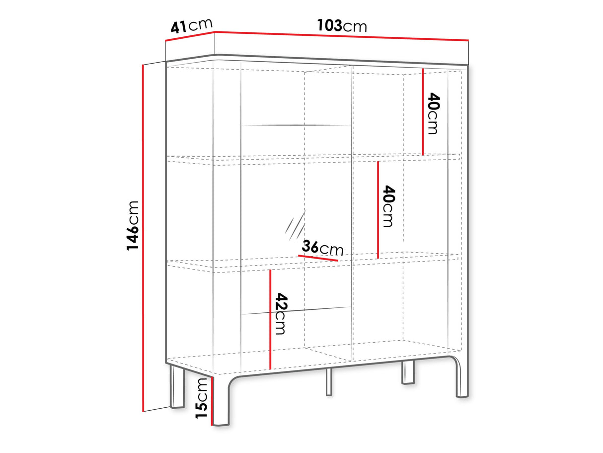 Könyvespolc MALUMI MM-3, -világítás: Igen