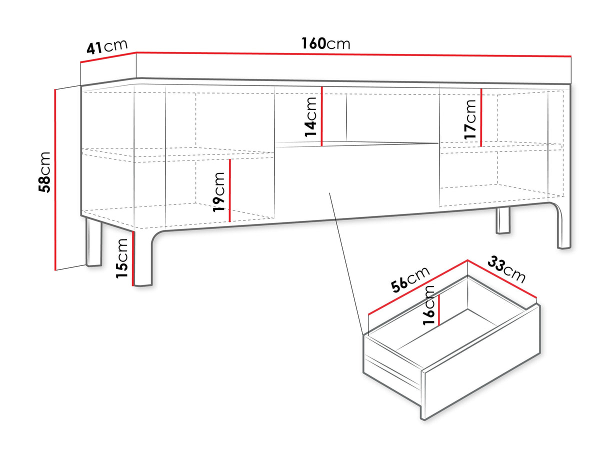 TV-állvány RTV MALUMI MM-5 Vicenza