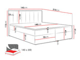 Kontinentális ágy IDEAL BOX (Sonden Box), Szín: Magic bársony 2213, Alvó felület mérete: 140 x 200 cm 4425328