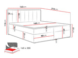 Kontinentális ágy IDEAL BOX (Sonden Box), Szín: Magic bársony 2217, Alvó felület mérete: 160 x 200 cm 4425330