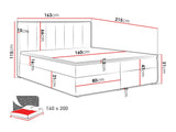Kontinentális ágy IDEAL BOX (Sonden Box), Szín: Magic bársony 2206, Alvó felület mérete: 160 x 200 cm 4425331