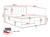 Kontinentális ágy IDEAL BOX (Sonden Box), Szín: Magic bársony 2225, Alvó felület mérete: 180 x 200 cm 4425335