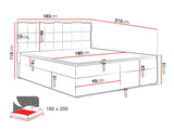 Kontinentális ágy MALMO BOX (Kinec Box), Szín: Kronos 22, Alvó felület mérete: 180 x 200 cm 4425343