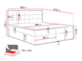 Kontinentális ágy MALMO BOX (Kinec Box), Szín: Kronos 35, Alvó felület mérete: 180 x 200 cm 4425344