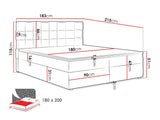 Kontinentális ágy MALMO BOX (Kinec Box), Szín: 05, Alvó felület mérete: 180 x 200 cm 4425346
