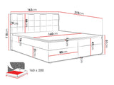 Kontinentális ágy MALMO BOX (Kinec Box), Szín: Kronos 09, Alvó felület mérete: 160 x 200 cm 4425347