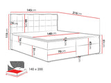 Kontinentális ágy MALMO BOX (Kinec Box), Szín: Kronos 09, Alvó felület mérete: 140 x 200 cm 4425353