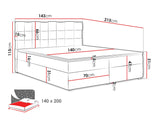 Kontinentális ágy MALMO BOX (Kinec Box), Szín: 05, Alvó felület mérete: 140 x 200 cm 4425358