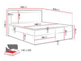 Kontinentális ágy MODEN BOX (Koay Box), Szín: Victoria 14 853, Alvó felület mérete: 140 x 200 cm 4425359