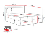 Kontinentális ágy MODEN BOX (Koay Box), Szín: Victoria 14 865, Alvó felület mérete: 140 x 200 cm 4425362