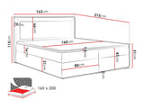 Kontinentális ágy MODEN BOX (Koay Box), Szín: Victoria 14 869, Alvó felület mérete: 160 x 200 cm 4425374