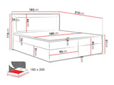 Kontinentális ágy MODEN BOX (Koay Box), Szín: Victoria 14 867, Alvó felület mérete: 180 x 200 cm 4425380