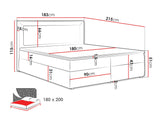 Kontinentális ágy MODEN BOX (Koay Box), Szín: Victoria 14 869, Alvó felület mérete: 180 x 200 cm 4425382