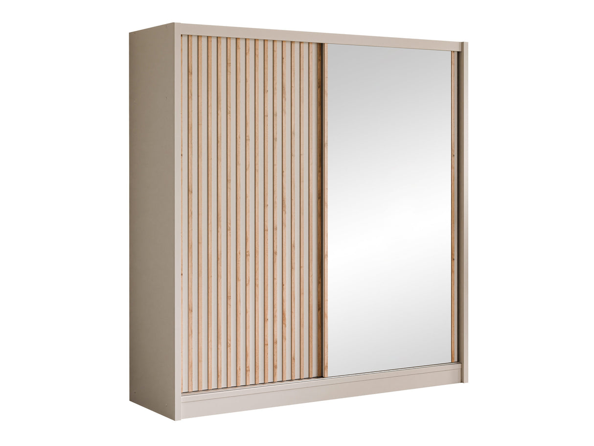 Gardróbszekrény LONDON LUX 203, Szín: Kasmír + Wotan tölgy