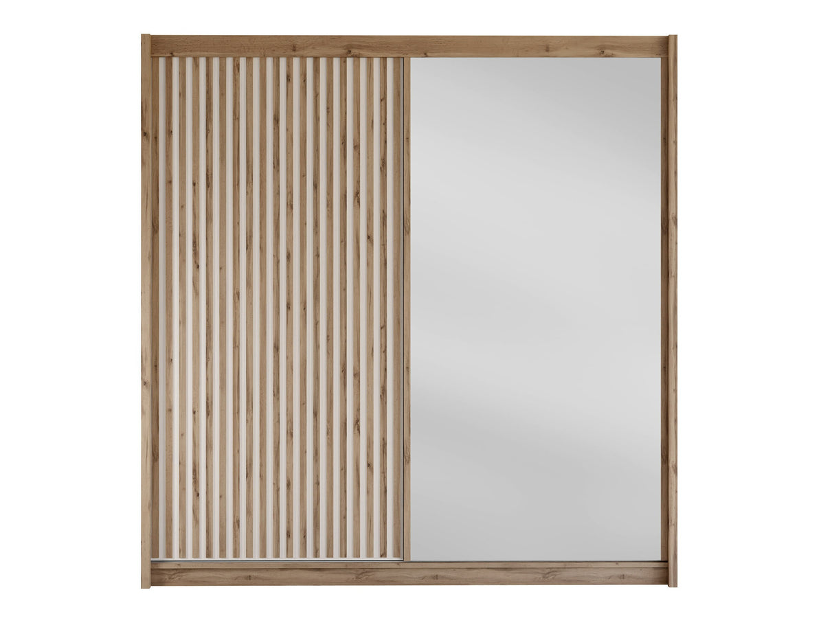 Gardróbszekrény LONDON LUX 203, Szín: Kasmír + Wotan tölgy