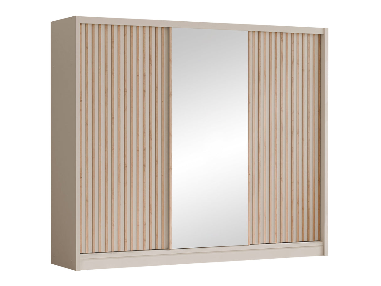 Gardróbszekrény LONDON LUX 250, Szín: Kasmír + Wotan tölgy