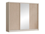 Gardróbszekrény LONDON LUX 250, Szín: Kasmír + Wotan tölgy