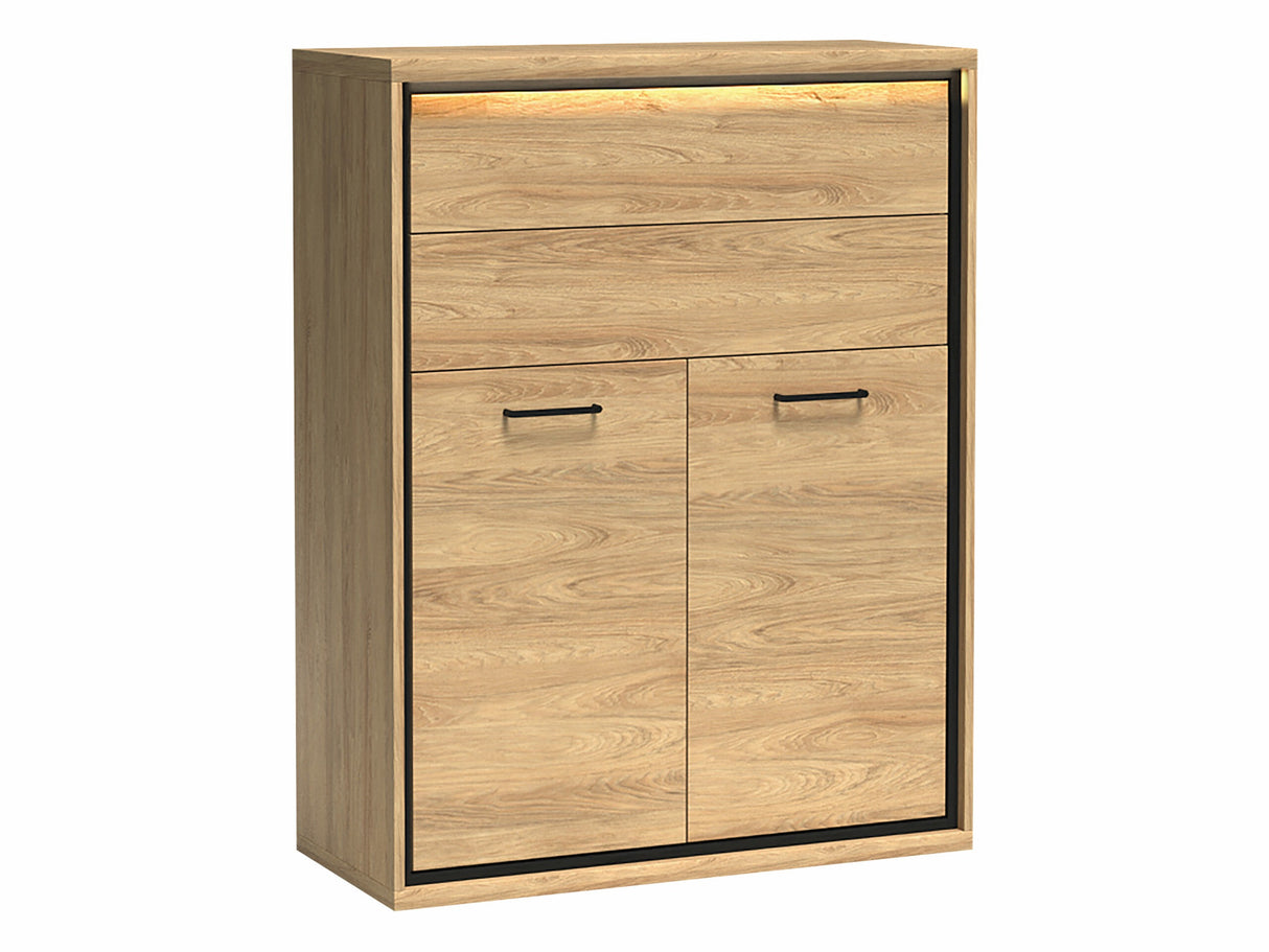 Komód MEDIOLAN 06 (Sarged SR06), Szín: Világos fa, -világítás: Igen, Lábak: Nem 4431446