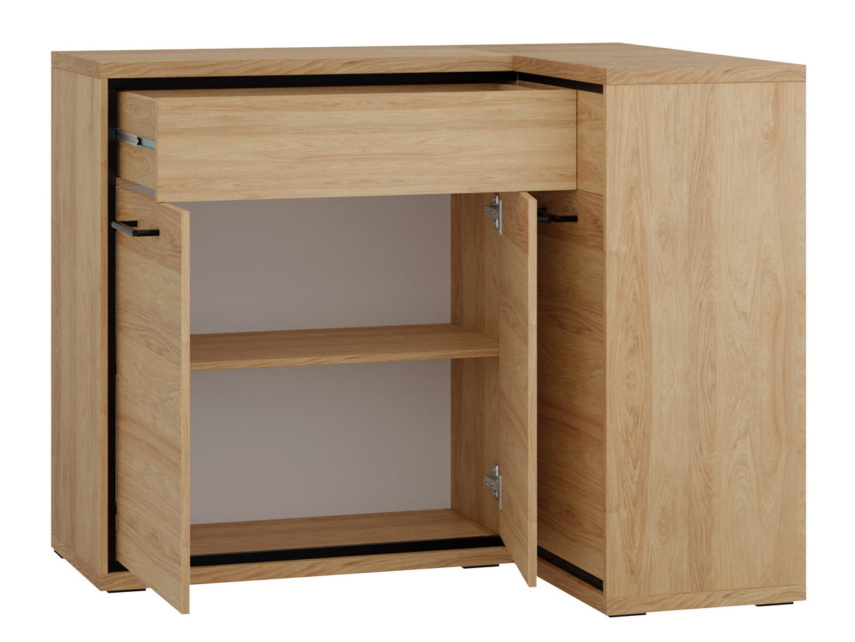 Sarok komód MEDIOLAN 15 K (Sarged SR15 K), Szín: Világos fa, -világítás: Nem, Lábak: Nem 4431682
