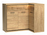 Sarok komód MEDIOLAN 15 K (Sarged SR15 K), Szín: Világos fa + Tölgy, -világítás: Igen, Lábak: Nem 4431752