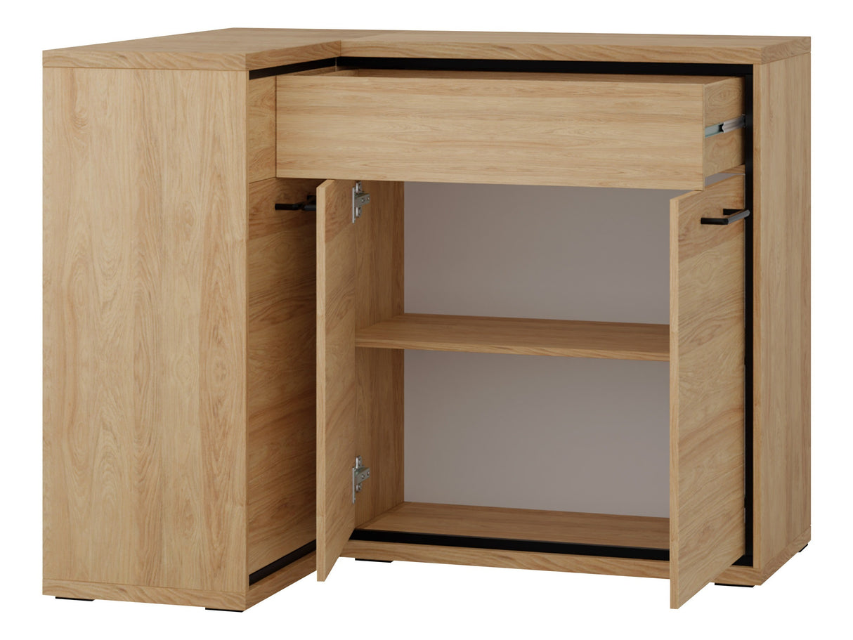 Sarok komód MEDIOLAN 15 O (Sarged SR15 O), Szín: Világos fa, -világítás: Nem, Lábak: Nem 4432196