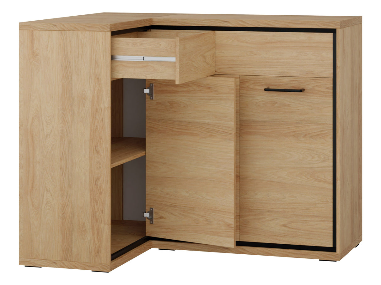Sarok komód MEDIOLAN 15 O (Sarged SR15 O), Szín: Világos fa, -világítás: Nem, Lábak: Nem 4432197