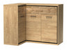 Sarok komód MEDIOLAN 15 O (Sarged SR15 O), Szín: Világos fa + Tölgy, -világítás: Nem, Lábak: Nem 4432207