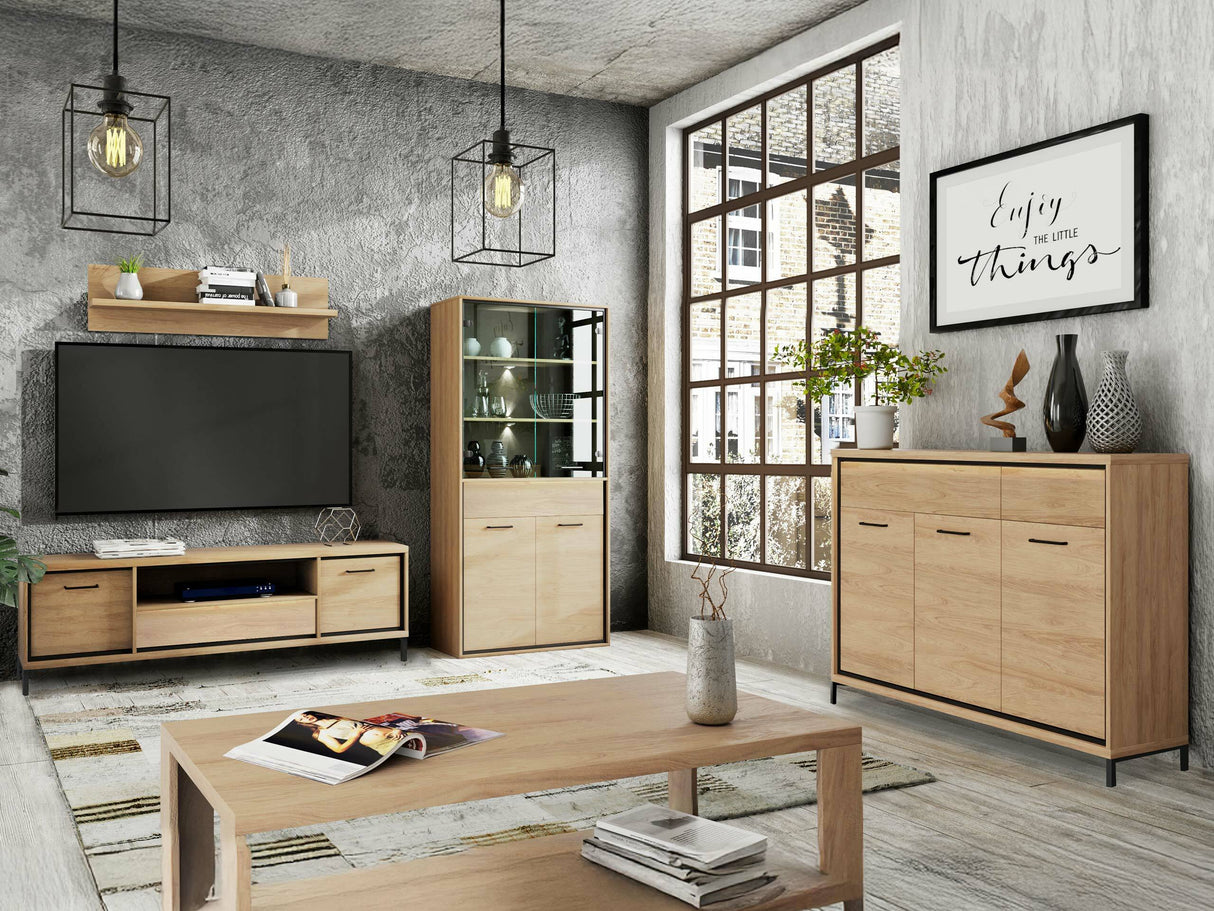 Nappali szett MEDIOLAN III (Sarged III), Szín: Világos fa, -világítás: Nem, Lábak: Igen 4432493