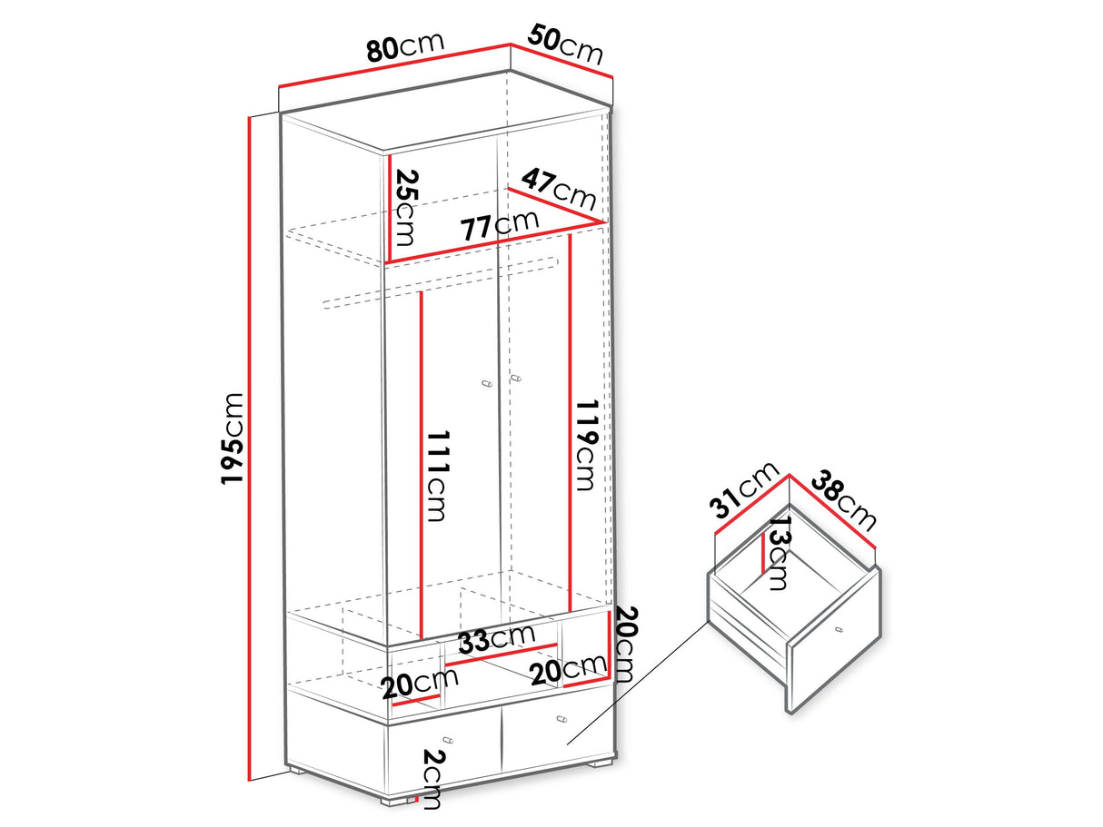 Gardróbszekrény ORO SYSTEM 1 platynemwy + biszkoptowy