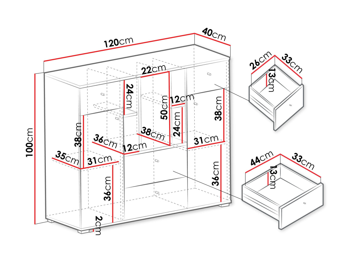 Komód ORO SYSTEM 4 platynemwy + biszkoptowy