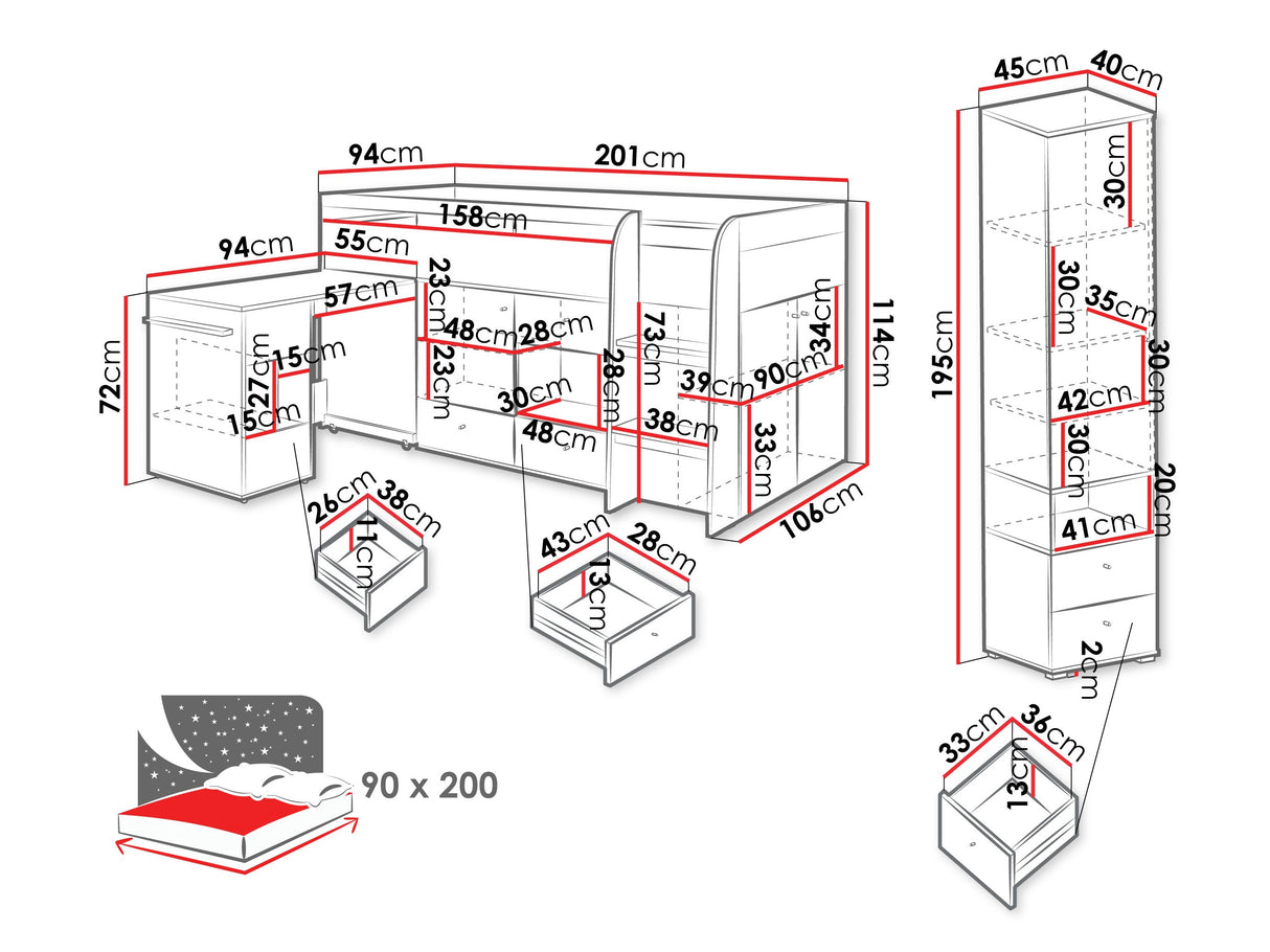 Gyerekszoba garnitúra ORO I platynemwy + biszkoptowy