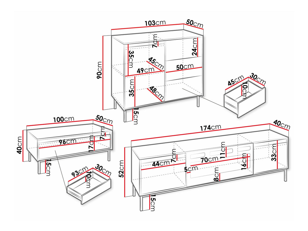 Nappali szett OZMI IV :, Szín: 4436704