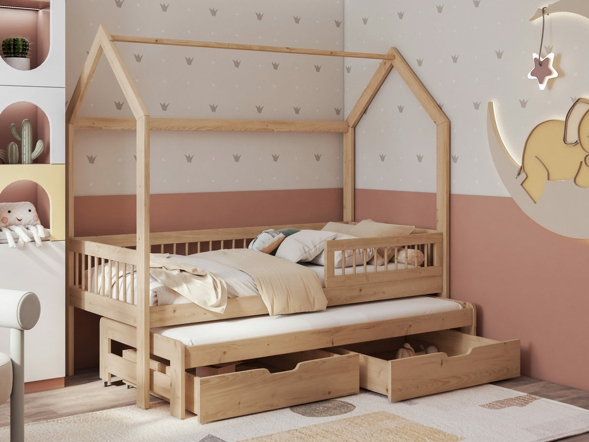 Ágy ASHER, Szín: Bükkfa, Alvó felület mérete: 90 x 200 cm 4441768