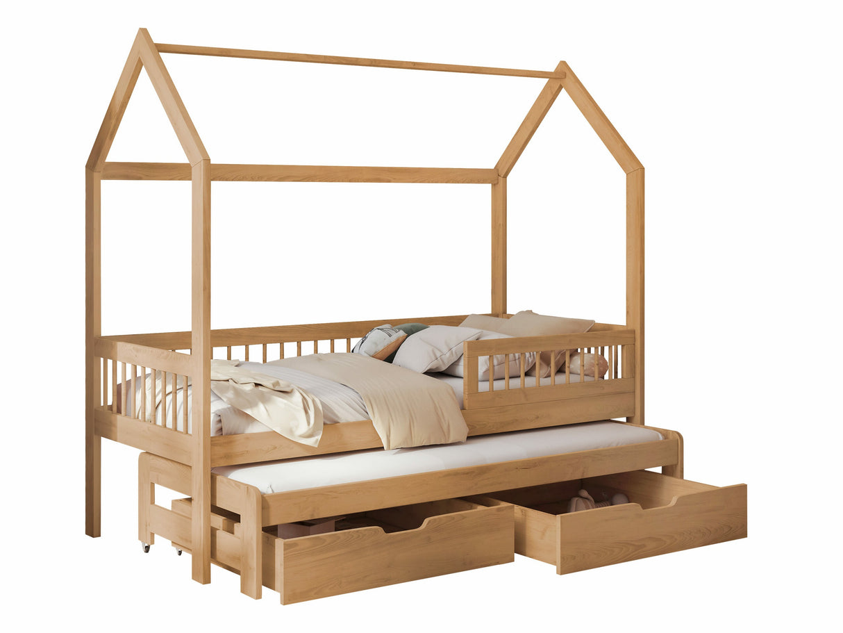 Ágy ASHER, Szín: Bükkfa, Alvó felület mérete: 90 x 200 cm 4441774