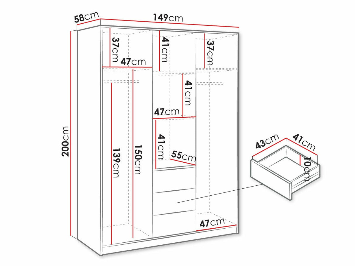 Gardróbszekrény KOS D3 DAB ARTISAN 4442374
