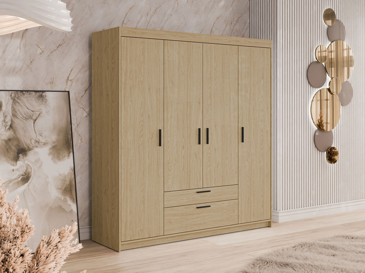 Gardróbszekrény ELENA (Melen 4D) II, Szín: Tölgy